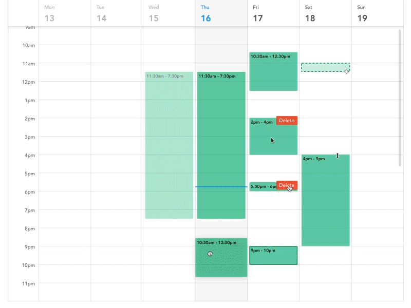 Sessions Availability availability booking calendar color blind interface meetings sessions style guide ui ui elements ux
