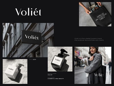 VOLIET BRAND DESIGN bag branding cosmetic cosmetic and beauty logo
