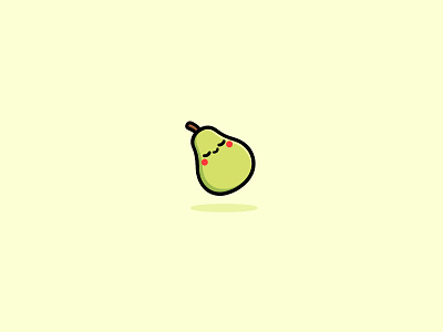Pear 🍐 2d apple art branding cartoon character cute design emoji fruit illustration logo