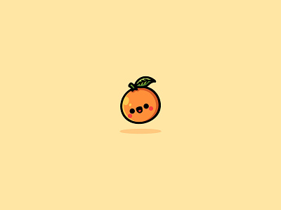 Orange 🍊 2d art branding cartoon character cute design emoji illustration logo