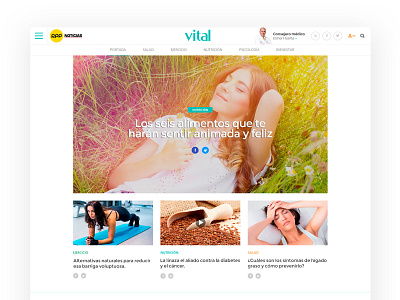 Vital fitness heart responsive ui visual design website