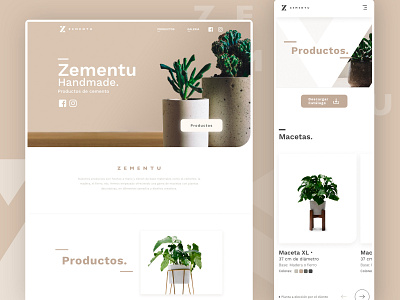 Zementu adobexd cement plants ui visual design website