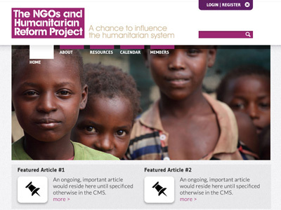 The NGOs and Humanitarian Reform Project africa drupal html5 humanitarian icva ngo non profit reform web