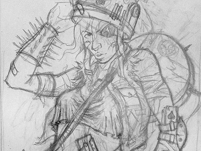 Post Apocalyptic drawing paper pencil post apocalyptic sketch