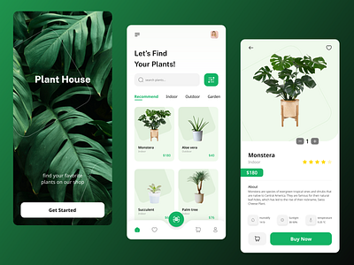 Plant Shop App app design graphic design ui ux