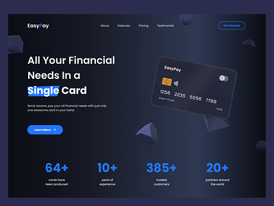 Bank Finance Website adobexd bank bankfinancelandingpage bankfinancewebsite bankwebsite card creditcard design figma finance financialandingpage landingpage payment product ui ux website