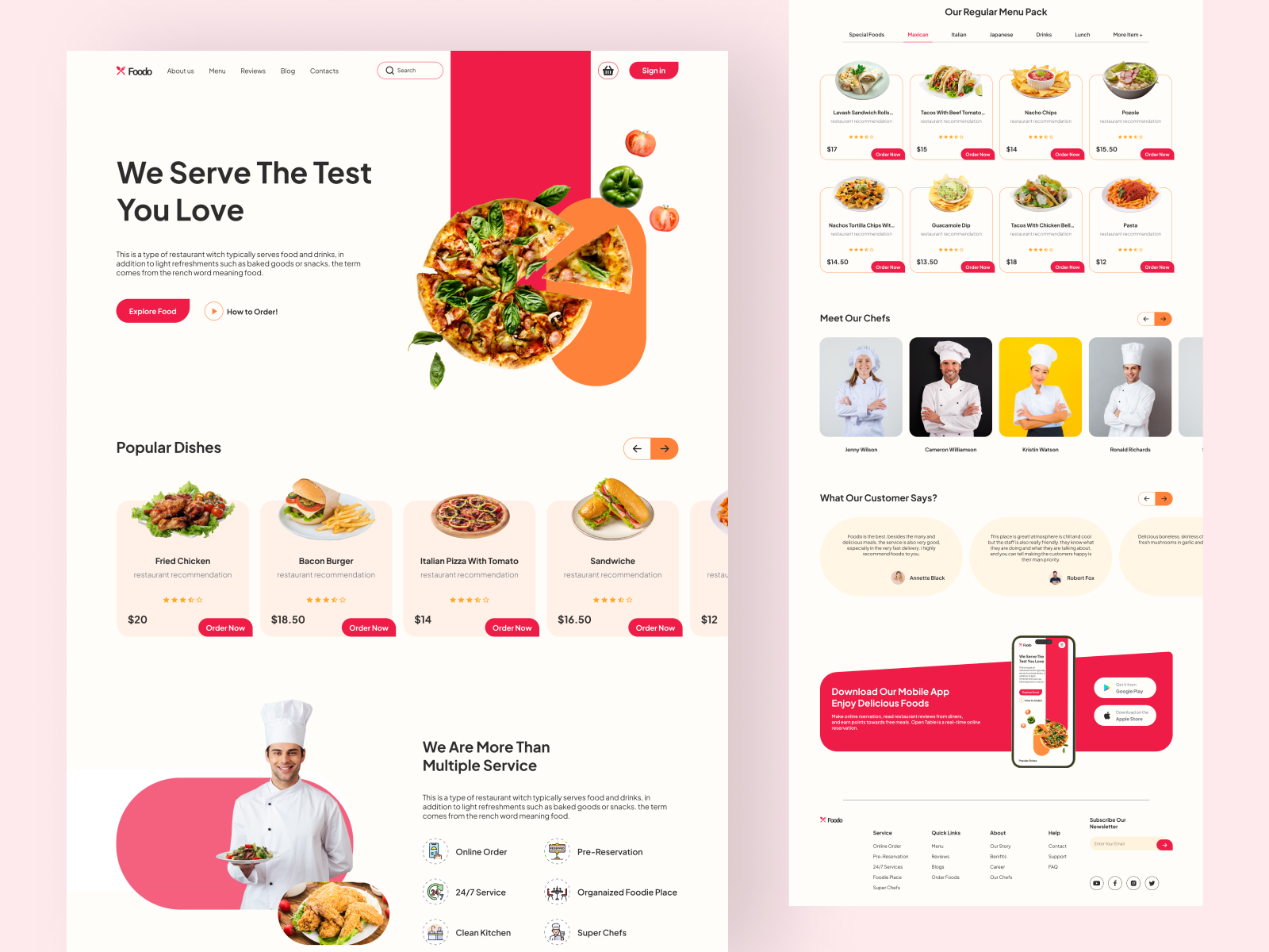 Restaurant Website Design by Mahsa on Dribbble