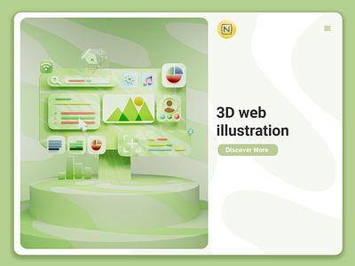 3D Web illustration