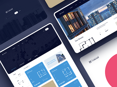 Concord - A Building Company appartment building card classic concord filter flat floor interface map minimalist modern property scheme ui uiux ux