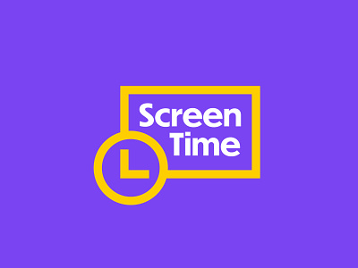 Screen Time Logo clever dual meaning logo monitor screen time watch
