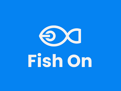 Fish On Logo clever dual meaning fish logo on