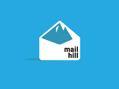 Mail Hill clever dual meaning email logo mail marketing minimal modern mountain nature smart