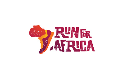 Run for Africa africa animal athlete clever continent desert dual meaning logo run running savanah shoes sport wild