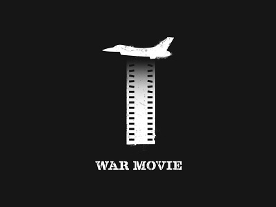 War Movie aeroplane aircraft bomb clever dual meaning film fly illustration logo movie plane war