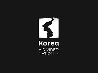 Korea clever design dual meaning illustration korea korean kpop logo map mapping paper torn war world