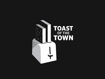 Toast Town bread building city cityscape clever dual meaning fun illustration logo toast