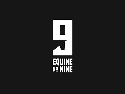 Equine Nine Logo 9 animal branding clever design dual meaning equine horse logo movie sport