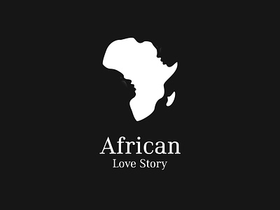 African Love Story africa african clever couple culture dual meaning film illustration logo