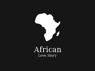 African Love Story africa african clever couple culture dual meaning film illustration logo