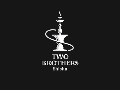 Two Brother Shisha arab arabic brother clever dual meaning face figure film human illustration logo men shisha smoke smoker