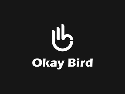 Okay Bird animal bird bird logo branding clever design dual meaning film finger hand logo movie vector