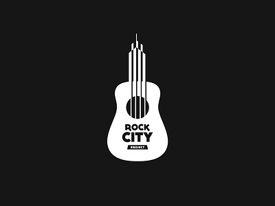 Rock City building clever dual meaning guitar guitar logo illustration logo movie music skyscraper