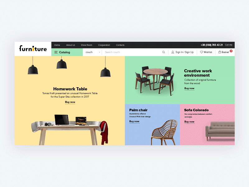 Furniture Store by Yaroslav Horbach on Dribbble