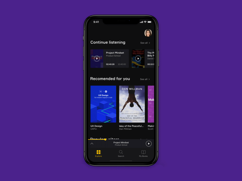 Audio Books App Concept