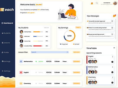 Teacher Data Dashboard UI