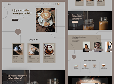 Coffee website coffee coffee website design ui ux web design