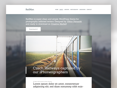RailMan WordPress Theme is ready