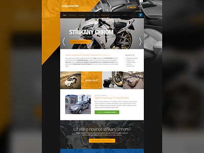 Simple website for car showroom & car repair company 1060px bike blur chrome clean opel orange photo simple site web webdesign