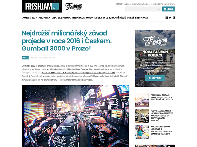 FRESHJAM Magazine Layout blog freshjam layout magazine minimalistic post title web webdesign website white whitespace