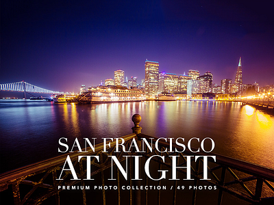 San Francisco At Night PREMIUM Photo Collection background collection graphic images photos picjumbo stock stock photos visual webdesign