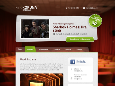 Cinema website cinema site web webdesign website
