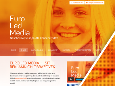 Euro Led Media css3 girl html5 photo web webdesign