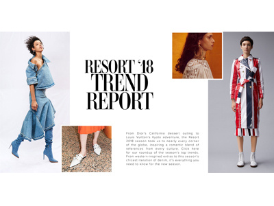 RESORT '18 TREND REPORT editorial design fashion magazine layout