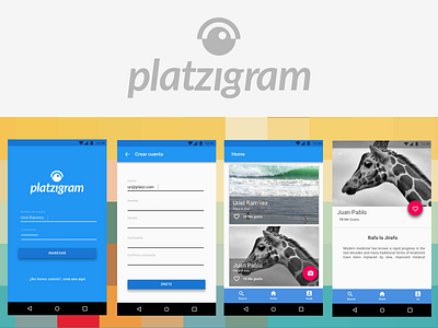 Platzigram android lollipop material design platzi ui