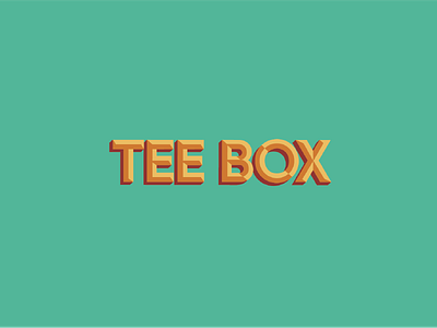 Tee Box Logo branding golf identity logo logotype sports typography