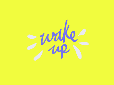 Monday morning hand drawn illustration lettering type typography yellow