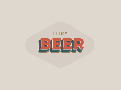 I like beer 3d type beer branding design dimesional i like beer illustration lettering type typography