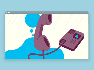 Blog illustration / 02 amoeba branding death design desk identity illustration office phone vector
