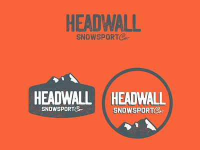 Headwall Snowsport Co / 01 badge design brand development brand identity branding design identity identity design logo logo identity mountains skiing snowboarding sticker texture typography