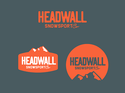 Headwall / 02 badge design brand design brand development branding branding concept illustration logo design mountains ski snow snowboard sticker type lockup typography winter