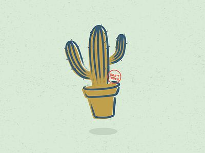 Don't Touch atx branding cactus design hand drawn icon identity illustration tx vector western