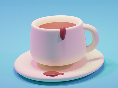 Coffee Cup 3D model 3d 3d model artist blender cup cup model
