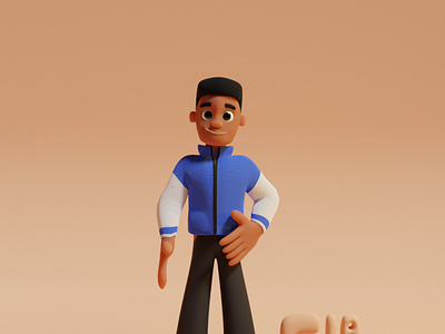 School kid character 3d 3d model animation art artist character design game design graphic design mascot design
