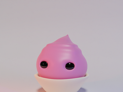 kawaii cupcake model 3d model art artist blender character design food