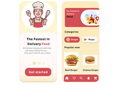 Daily UI 003 || Landing page :: Food Delivery App 3d animation app branding daily ui 001 dailyui design graphic design illustration logo motion graphics ui ux ux design