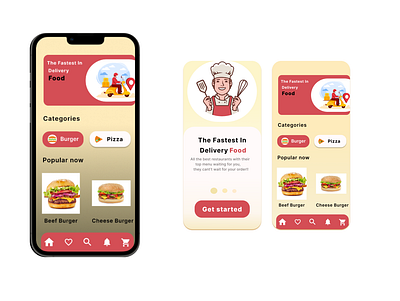 Food Delivery App 3d animation app branding daily ui 001 dailyui design food delivery app graphic design illustration logo motion graphics ui